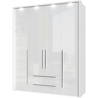 ORMAR SA KLASIČNIM VRATIMA bela, bela visoki sjaj  187/226/60 cm  - bela visoki sjaj/bela, Dizajnerski, pločasti materijal/plastika (187/226/60cm)