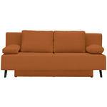 SCHLAFSOFA Spicy in Cord Orange  - Schwarz/Orange, MODERN, Textil/Metall (193/85/88cm) - Novel