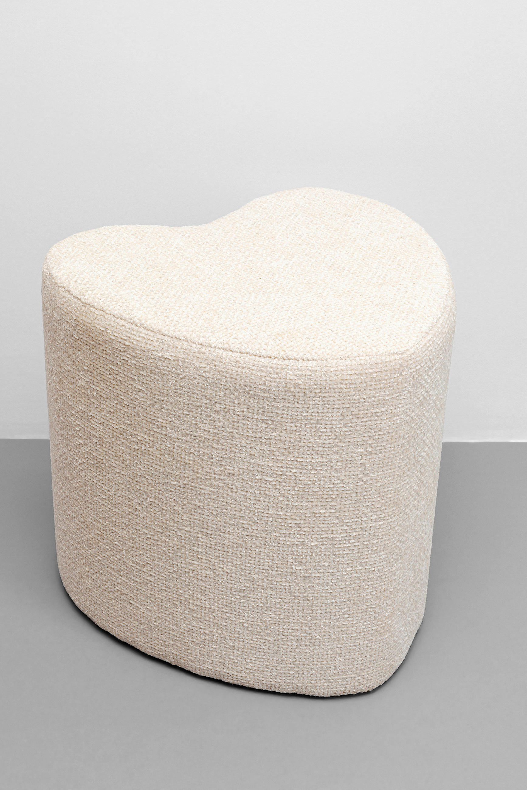 HOCKER in Textil Creme  - Creme, Design, Textil (34/36/36cm) - Kare-Design