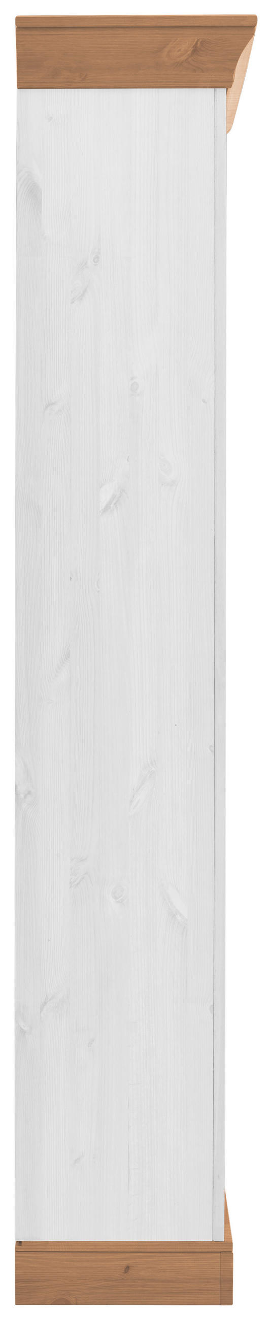 REGAL Kiefer massiv Laugenfarbig, Weiß  - Laugenfarbig/Weiß, ROMANTIK / LANDHAUS, Holz (108/202/38cm) - Boxxx