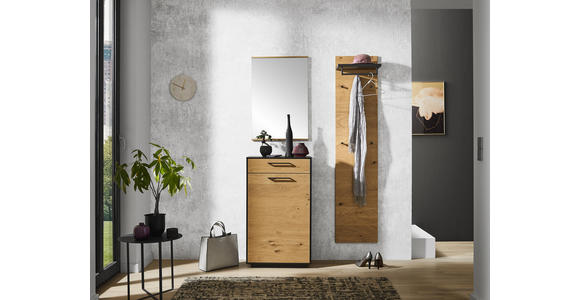 GARDEROBENPANEEL 42/183/27 cm - Eichefarben/Anthrazit, Design, Holz/Metall (42/183/27cm) - Dieter Knoll