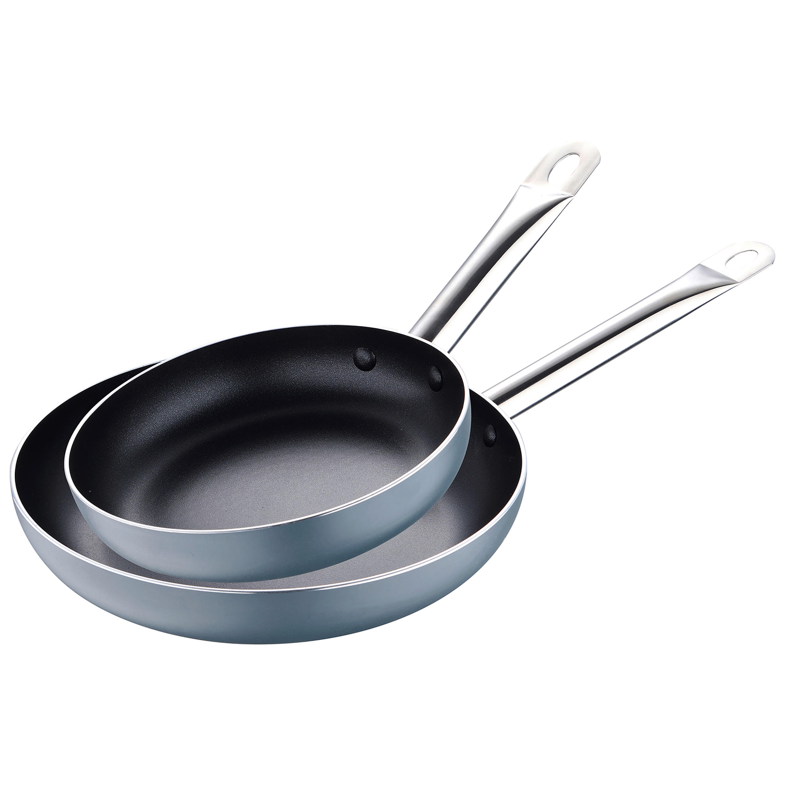 PFANNENSET Aluminium 2-teilig  - Grau, Basics, Metall