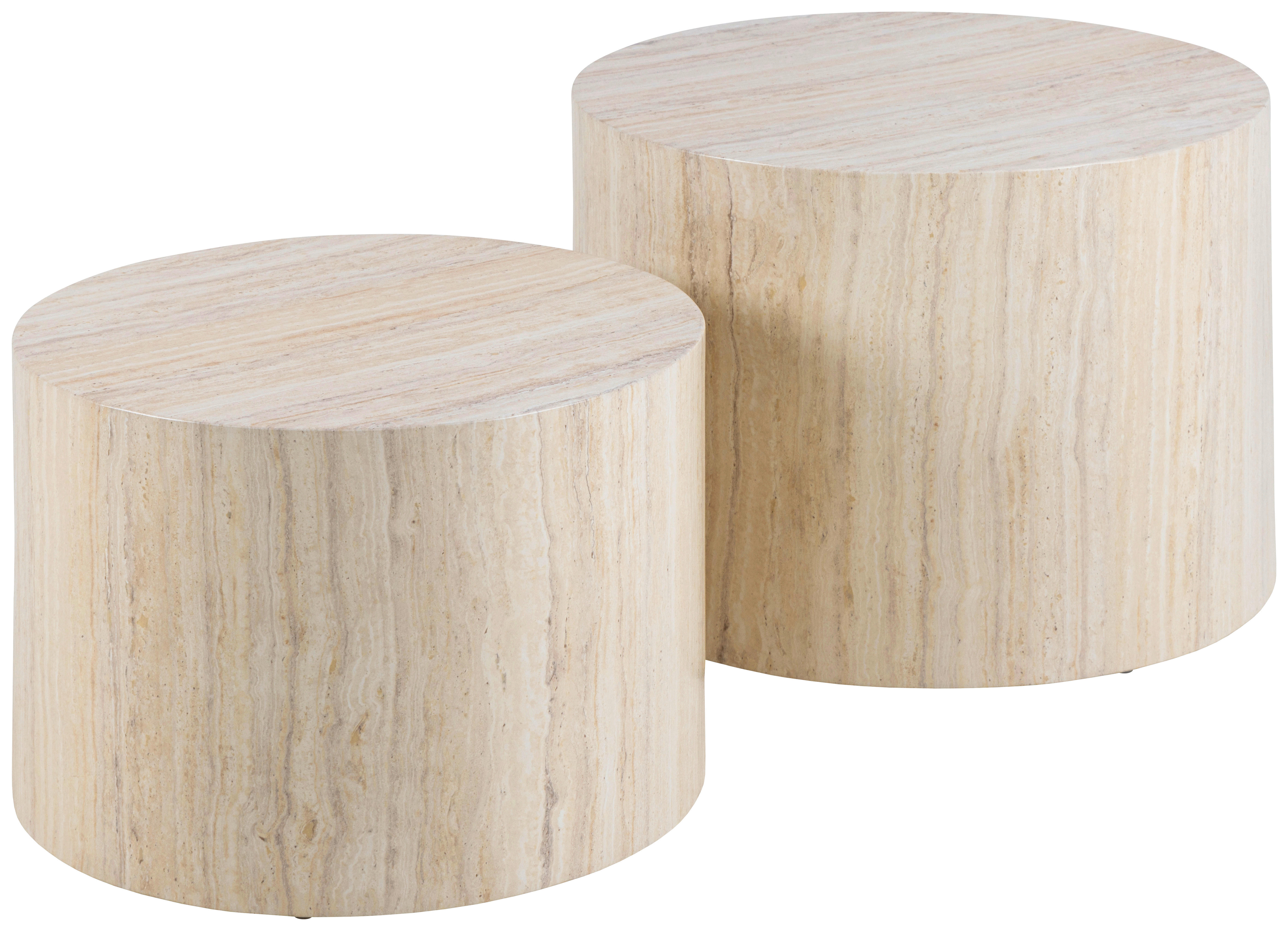 SET DE TABLES BASSES in Holzwerkstoff 58/58/40 cm   - beige, Design, matériau de bois (58/58/40cm) - MID.YOU