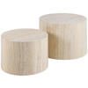COUCHTISCHSET zylindrisch Beige  - Beige, Design, Holzwerkstoff (58/58/40cm) - MID.YOU