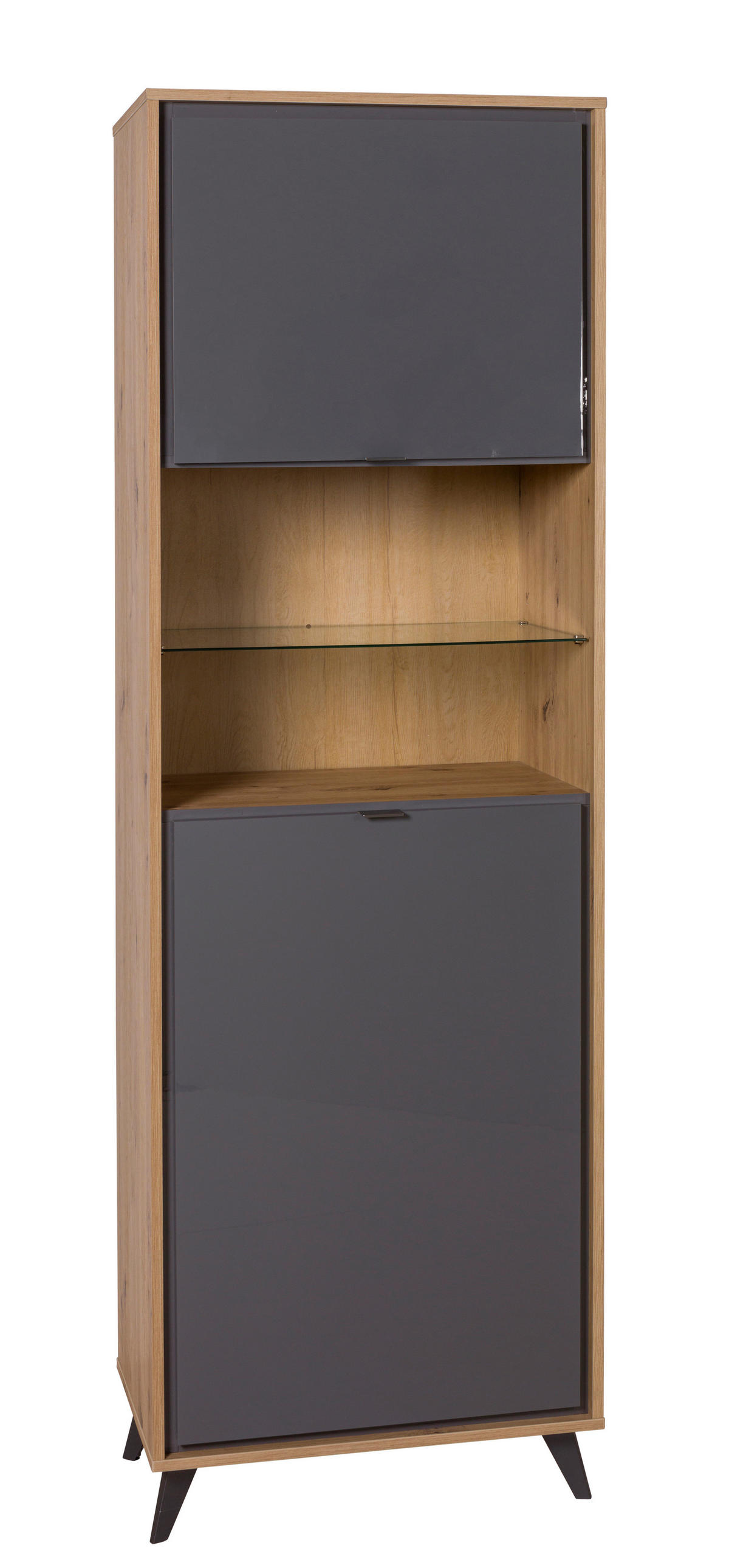 VITRINA, delno masivno  - Moderno, kovina/umetna masa (65,6/200,1/40,7cm) - Carryhome