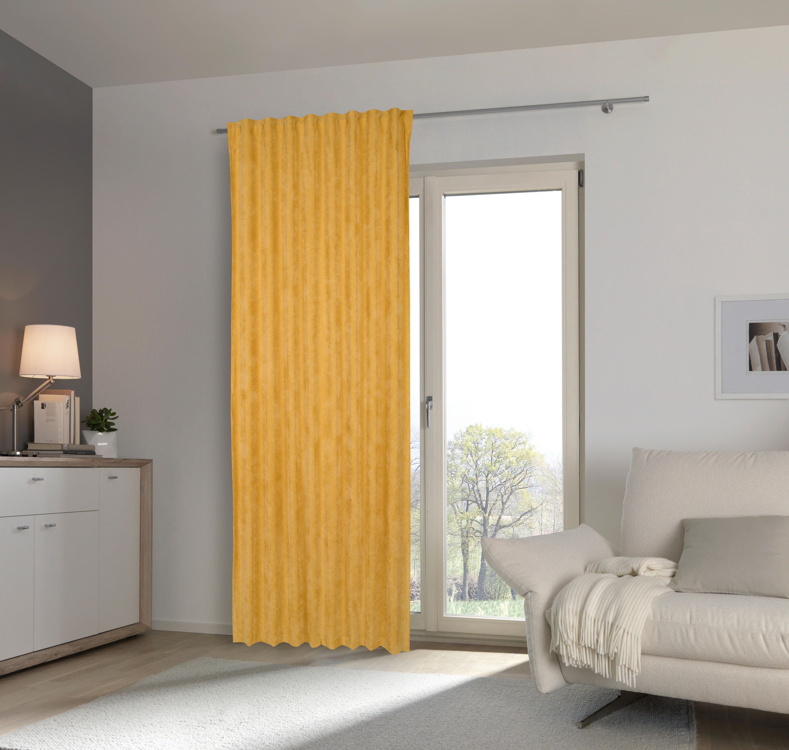 DRAPERIE CONFECțIONATĂ opac  - galben, Basics, textil (135/245cm) - Esposa