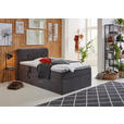 BOXSPRINGBETT 120/200 cm  in Grau  - Schwarz/Grau, KONVENTIONELL, Kunststoff/Textil (120/200cm) - Carryhome