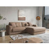 ECKSOFA FABIO E in Cord Sandfarben  264/196 cm  - Sandfarben/Schwarz, MODERN, Kunststoff/Textil (264/196cm) - Sit & More