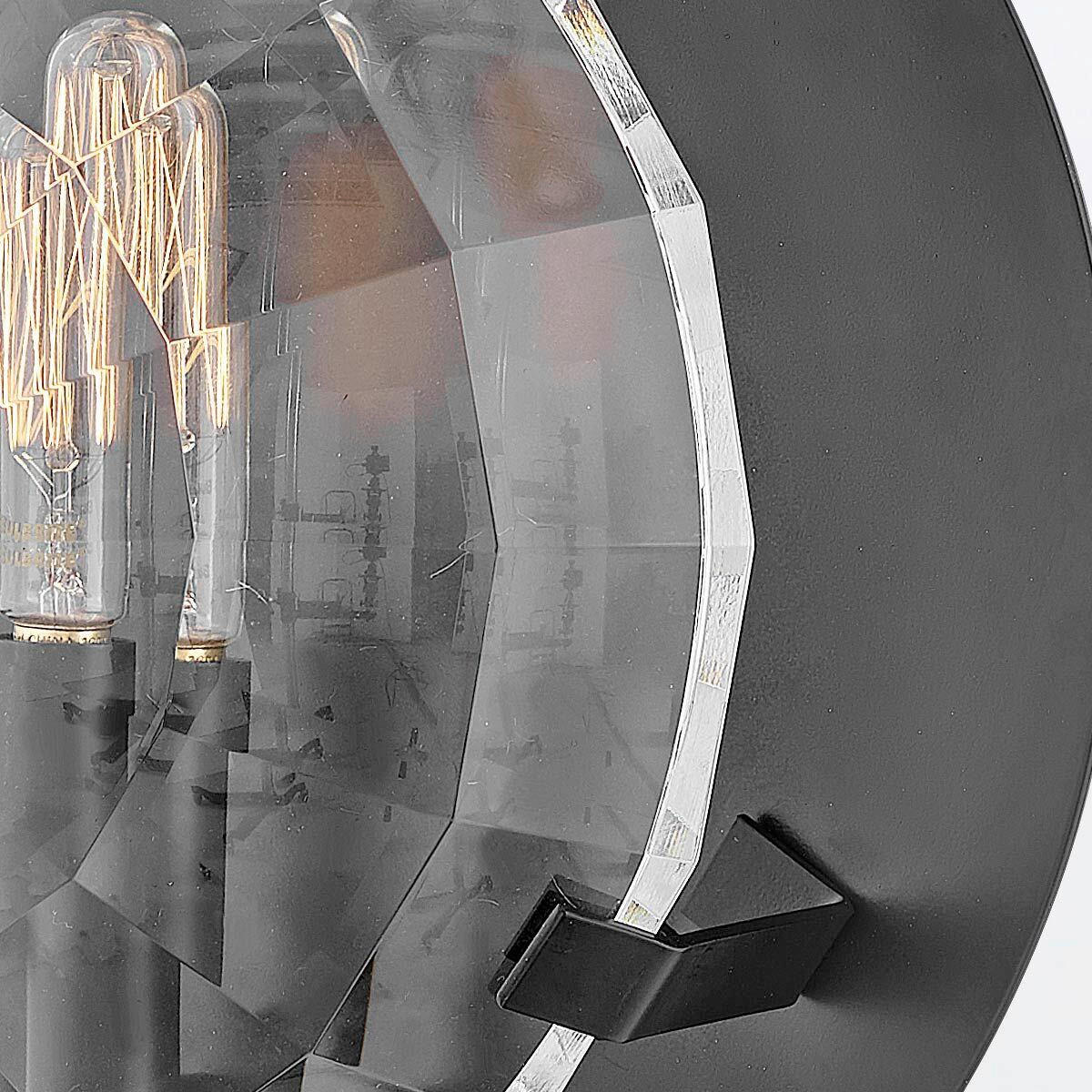 WANDLEUCHTE Quintiesse 22/22/10,5 cm  - Schwarz, KONVENTIONELL, Glas/Metall (22/22/10,5cm) - Elstead Lighting