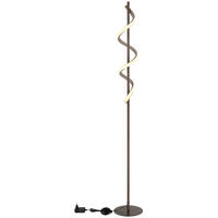 PODNA LED LAMPA Spiro  - opal/crna, Dizajnerski, metal/plastika (20/140cm)
