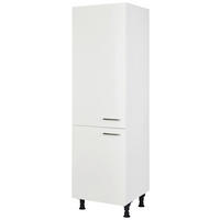 GERÄTEUMBAUSCHRANK 60/216,6/58 cm  Weiss  - Weiss/Edelstahlfarben, Modern, Holzwerkstoff/Metall (60/216,6/58cm) - Nobilia