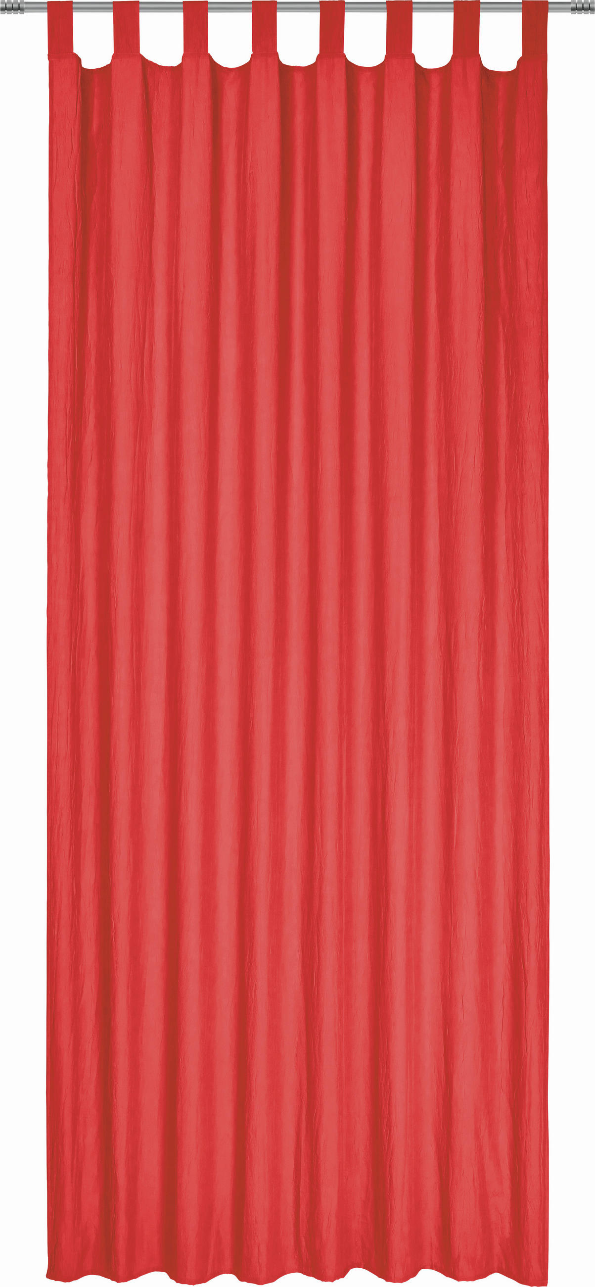 ZAVESA SA PETLJAMA ZA KAČENJE crvena 135/245 cm   - crvena, Konvencionalno, tekstil (135/245cm) - Boxxx