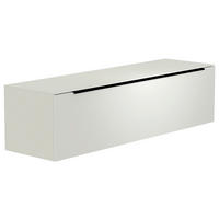 LOWBOARD  in 160/41/45 cm  - Weiss/Schwarz, Design, Glas/Holzwerkstoff (160/41/45cm) - Moderano