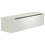 LOWBOARD  160/41/45 cm  Beimöbel erhältlich, hängend, Abdeckplatte aus Glas  - Schwarz/Weiß, Design, Glas/Holzwerkstoff (160/41/45cm) - Moderano