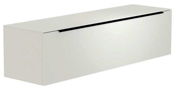 LOWBOARD  160/41/45 cm  Beimöbel erhältlich, hängend, Abdeckplatte aus Glas  - Schwarz/Weiß, Design, Glas/Holzwerkstoff (160/41/45cm) - Moderano