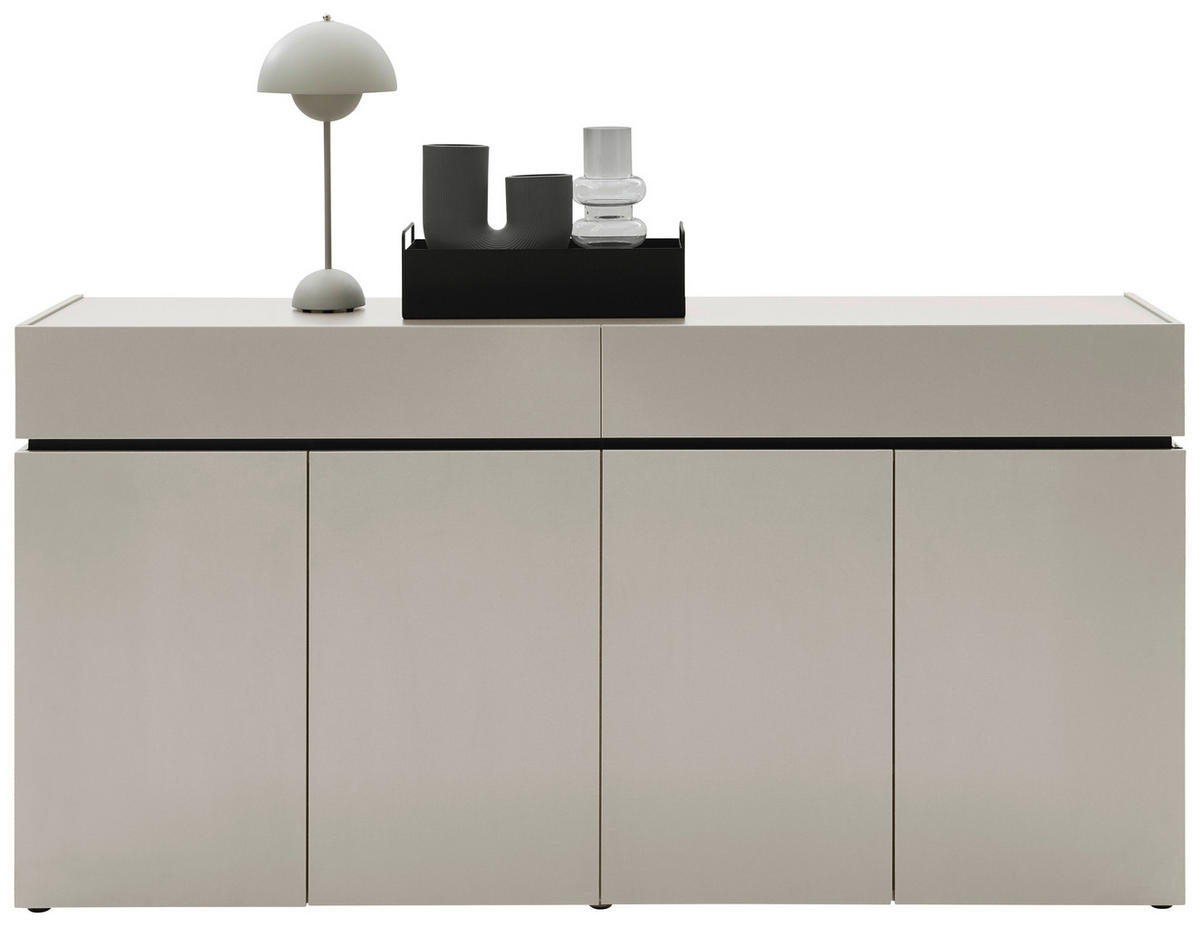 SCHUHSCHRANK Kaschmir  - Kaschmir/Schwarz, Design, Holzwerkstoff/Kunststoff (180/92/40cm) - Voleo