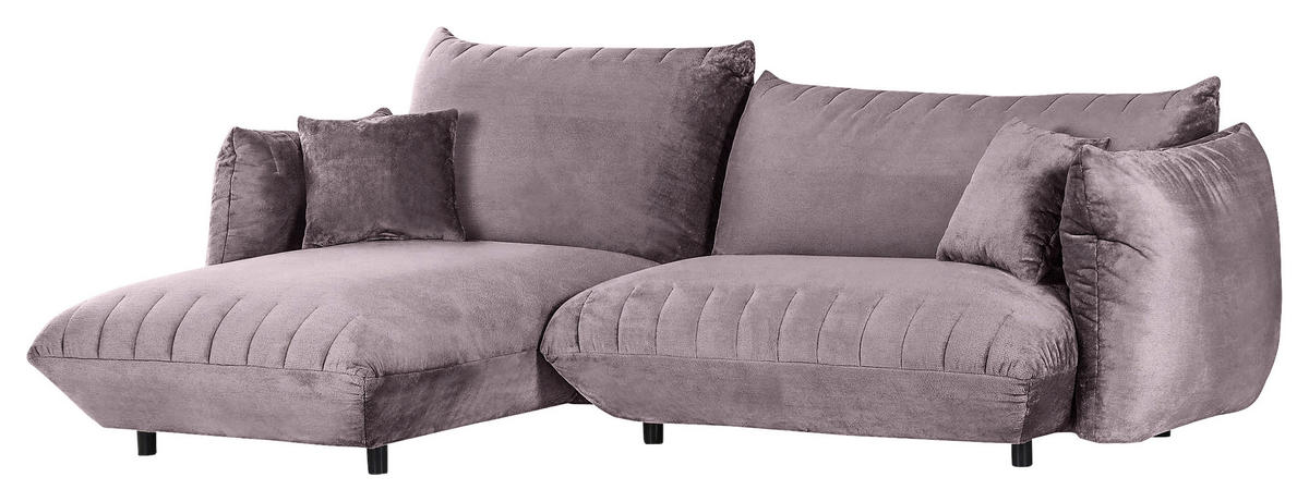 HÖRNSOFFA i plysch grå  - svart/grå, Klassisk, textil/plast (170/270cm) - MID.YOU