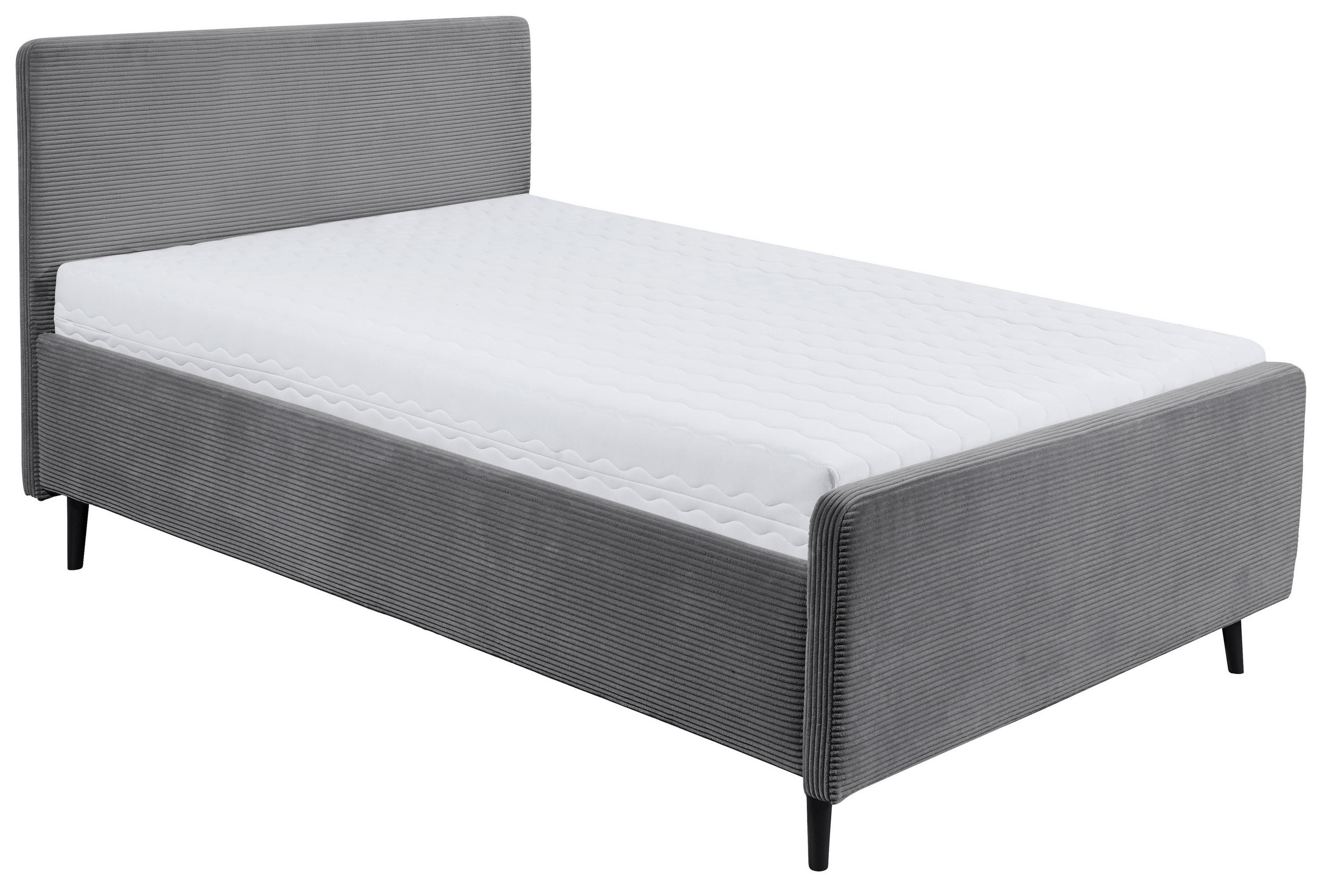 MID.YOU ČALOUNĚNÁ POSTEL, 140/200 cm tmavě šedá