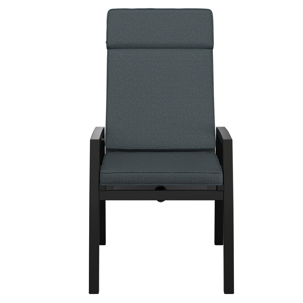 GARTENSESSEL Aluminium Anthrazit, Dunkelgrau  - Dunkelgrau/Anthrazit, Design, Textil/Metall (58/110/72cm) - Ambia Garden