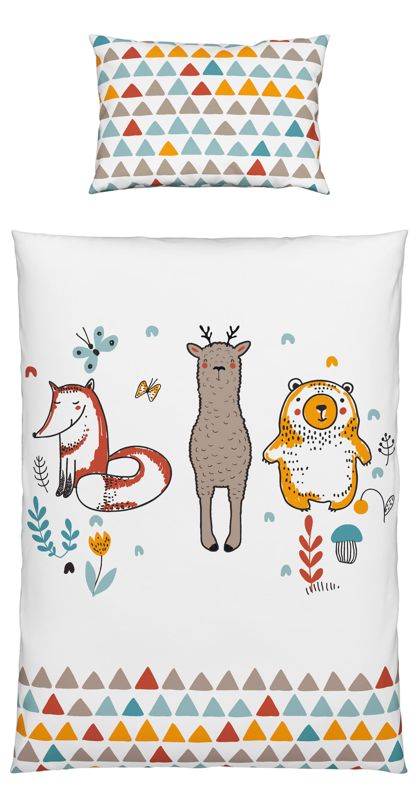 DETSKÁ POSTEĽNÁ BIELIZEŇ 100/135 cm - viacfarebná/biela, Basics, textil (100/135cm) - Patinio
