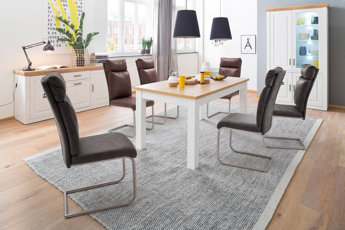SIDEBOARD Brixen  in 183/85/50 cm  - Eichefarben/Schwarz, Basics, Holzwerkstoff/Metall (183/85/50cm) - Livetastic
