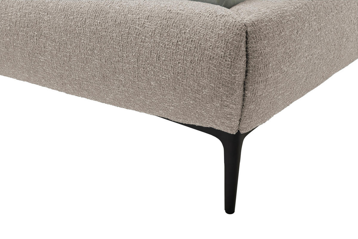 ČALÚNENÁ POSTEĽ, 180/200 cm, krémová, čierna - čierna/krémová, Modern, kov/kompozitné drevo (180/200cm) - MID.YOU