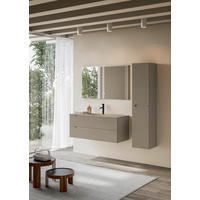 BADEZIMMER 3-teilig  in 100 cm  - Beige/Weiß, KONVENTIONELL, Holzwerkstoff/Stein (100cm) - Belluti