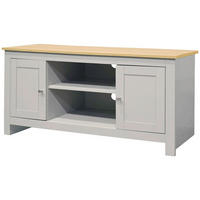 LOWBOARD Emerald 120/58/39 cm  stehend  - Silberfarben/Naturfarben, Design, Holzwerkstoff/Metall (120/58/39cm) - MID.YOU