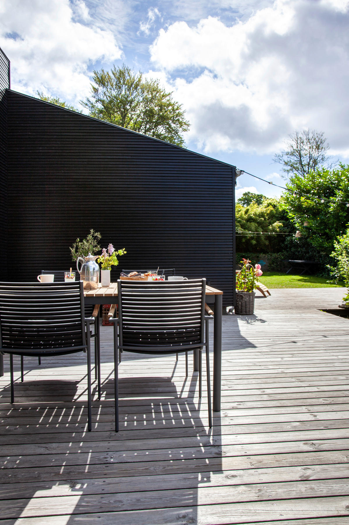 GARTENTISCH 167,5/100/74 cm  - Anthrazit/Teakfarben, KONVENTIONELL, Holz/Metall (167,5/100/74cm) - Gardenson