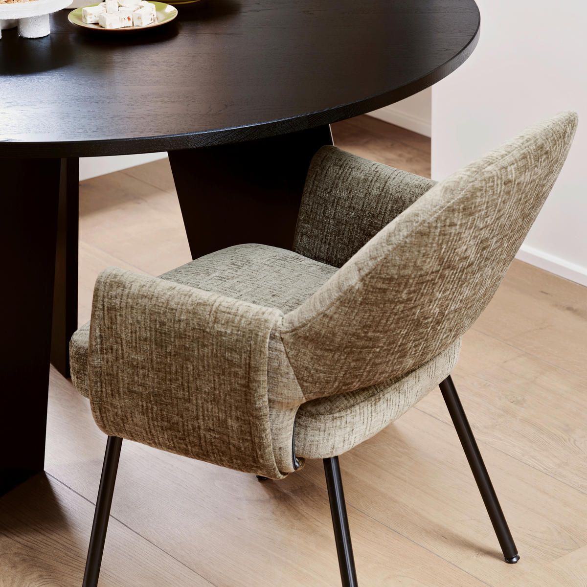 ESSTISCH in Holz 129/129/75 cm  - Schwarz, MODERN, Holz (129/129/75cm) - Livetastic