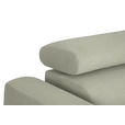 ECKSOFA  in Chenille Creme  280/205 cm  - Creme/Schwarz, Design, Textil/Metall (280/205cm) - Xora