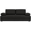 SCHLAFSOFA in Textil Schwarz  - Chromfarben/Schwarz, Design, Textil/Metall (212/84/100cm) - Bali