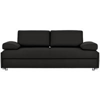 SCHLAFSOFA in Flachgewebe Schwarz  - Chromfarben/Schwarz, Design, Textil/Metall (212/84/100cm) - Bali