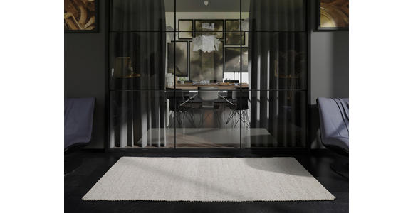 HANDWEBTEPPICH 80/250 cm Helsinki Silberfarben  - Silberfarben, Basics, Textil (80/250cm) - Linea Natura