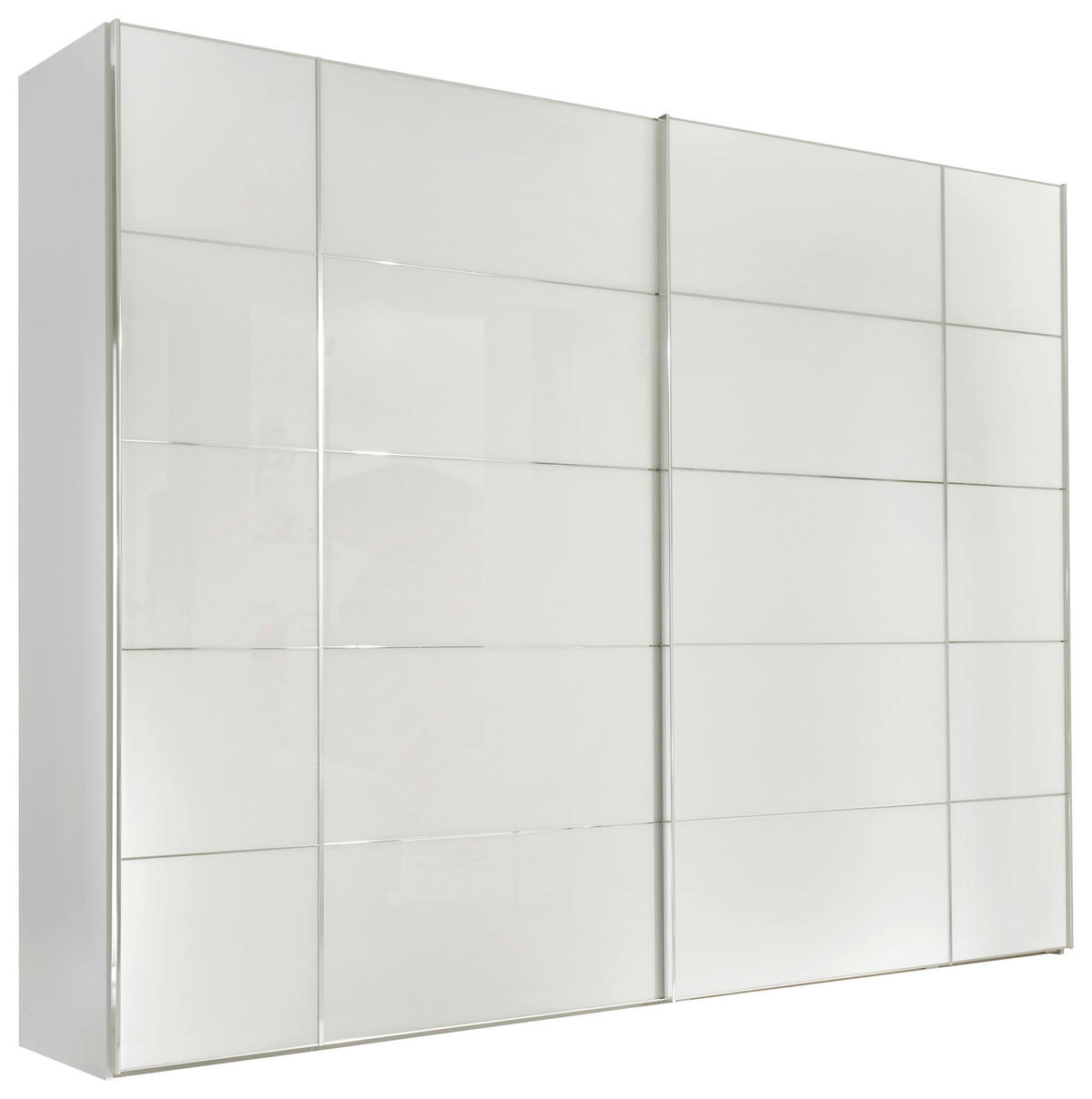 SKRIŇA S POS. DVER. – HOR.VED, biela, 298/240/68 cm - biela/chrómová, Konventionell, kov/kompozitné drevo (298/240/68cm) - Dieter Knoll