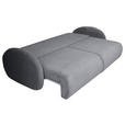 SCHLAFSOFA Chenille Grau  - Schwarz/Grau, KONVENTIONELL, Kunststoff/Textil (222/90/100cm) - Carryhome