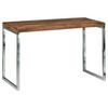 SCHREIBTISCH 120/60/76 cm  in Sheeshamfarben  - Chromfarben/Sheeshamfarben, Design, Holz/Metall (120/60/76cm) - MID.YOU