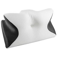 NYAKPÁRNA  - fekete/fehér, Basics, műanyag/textil (61/34/12cm)