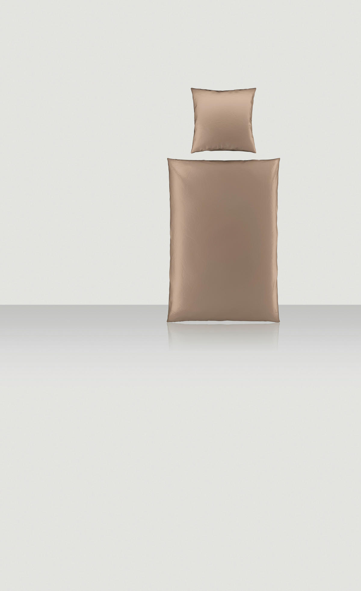 BETTWÄSCHE Satin 135/200 cm  - Beige, Textil (135/200cm) - Novel