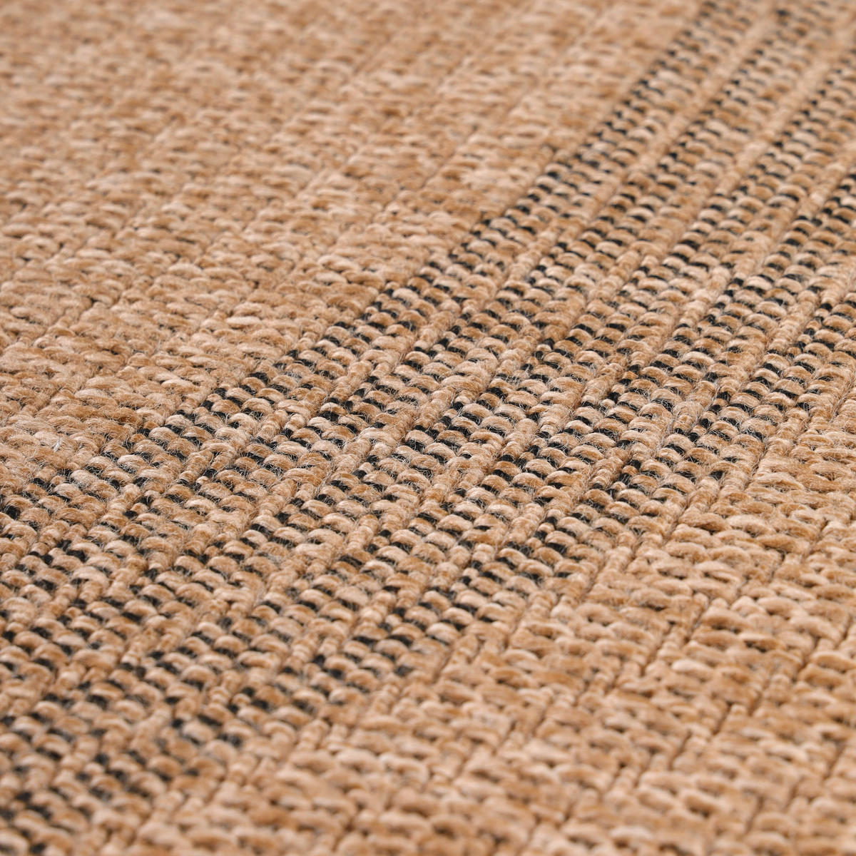 OUTDOORTEPPICH 80/80 cm Comilla Schwarz, Beige  - Beige/Schwarz, Basics, Textil (80/80cm) - Novel
