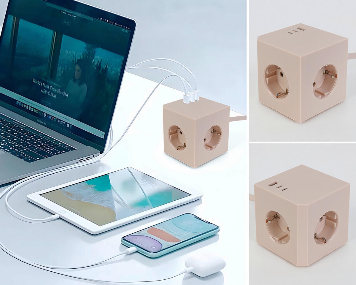 STECKDOSENWÜRFEL - Rosa, Basics, Kunststoff (7,5/7,5/7,5cm) - Mican