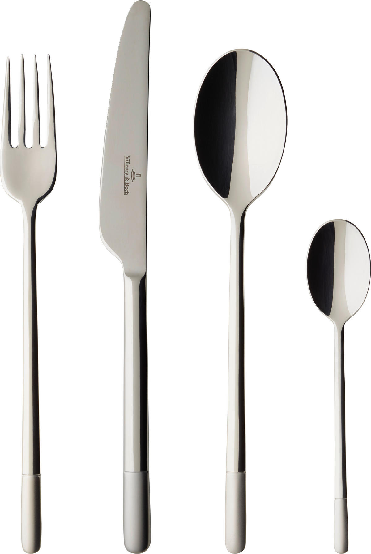 BESTECKSET Ella satiniert 24-teilig Edelstahl  - Edelstahlfarben, KONVENTIONELL, Metall (42/27/5cm) - Villeroy & Boch