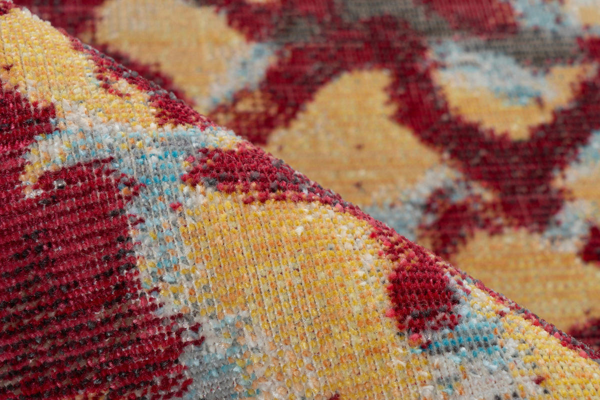 KOBEREC TKANÝ NA PLOCHO, 120/170 cm, vícebarevná, červená - vícebarevná/červená, Konvenční, textil (120/170cm)