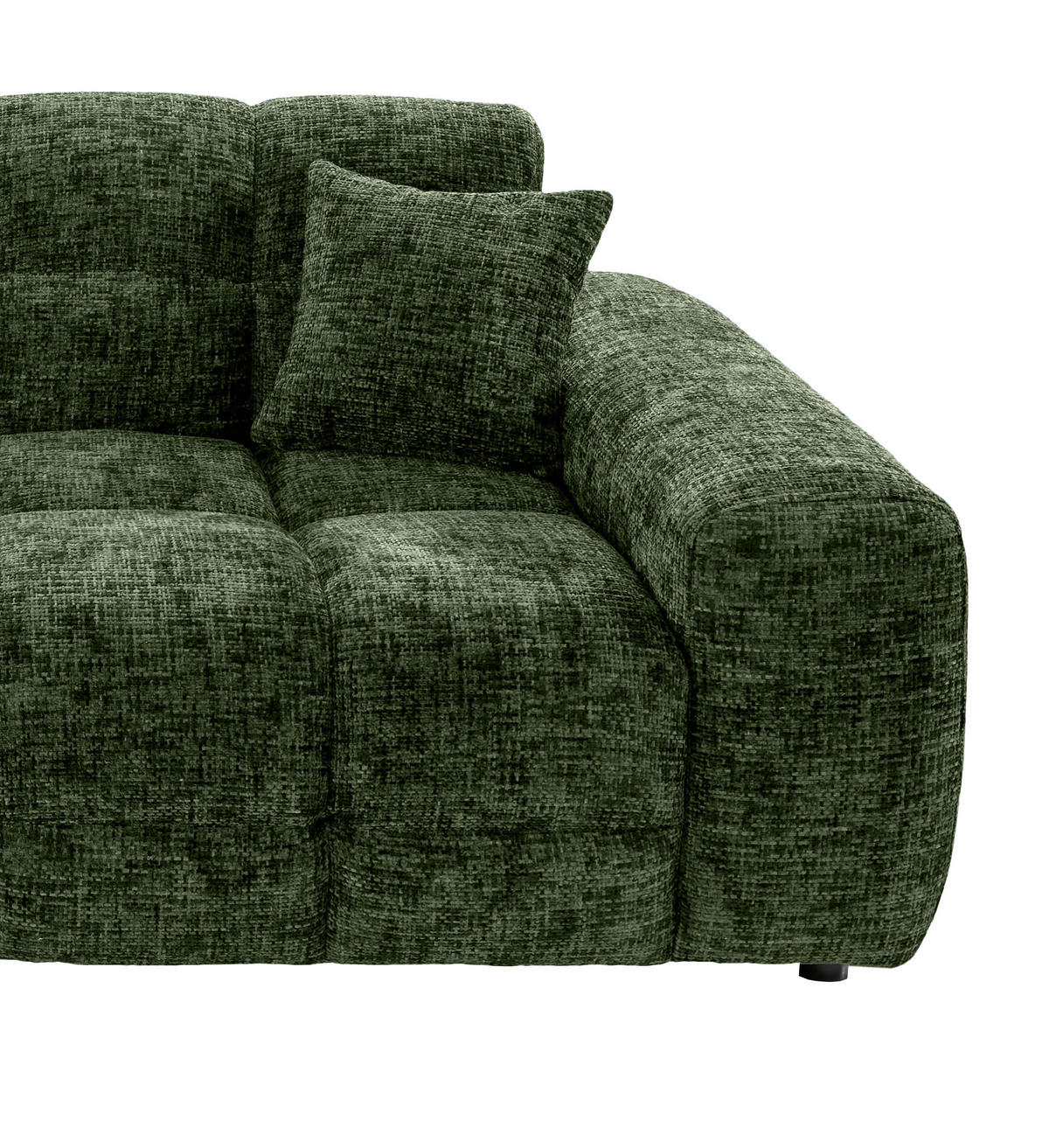 VIERSITZER-SOFA in Struktur Waldgrün  - Waldgrün/Schwarz, MODERN, Kunststoff/Textil (300/87/120cm) - Livetastic