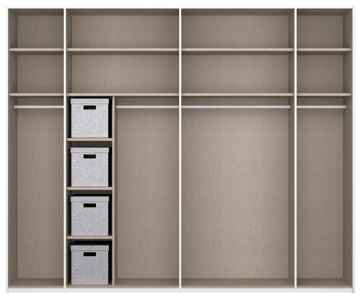 SCHWEBETÜRENSCHRANK 271/223/68 cm 2-türig Graphitfarben  - Graphitfarben, Design, Glas/Holzwerkstoff (271/223/68cm) - Xora