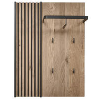 GARDEROBENPANEEL  in 75/115/29 cm  - Eichefarben/Anthrazit, Design, Holz/Metall (75/115/29cm) - Johann Jakob