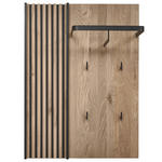 GARDEROBENPANEEL  in 75/115/29 cm  - Eichefarben/Anthrazit, Design, Holz/Metall (75/115/29cm) - Johann Jakob