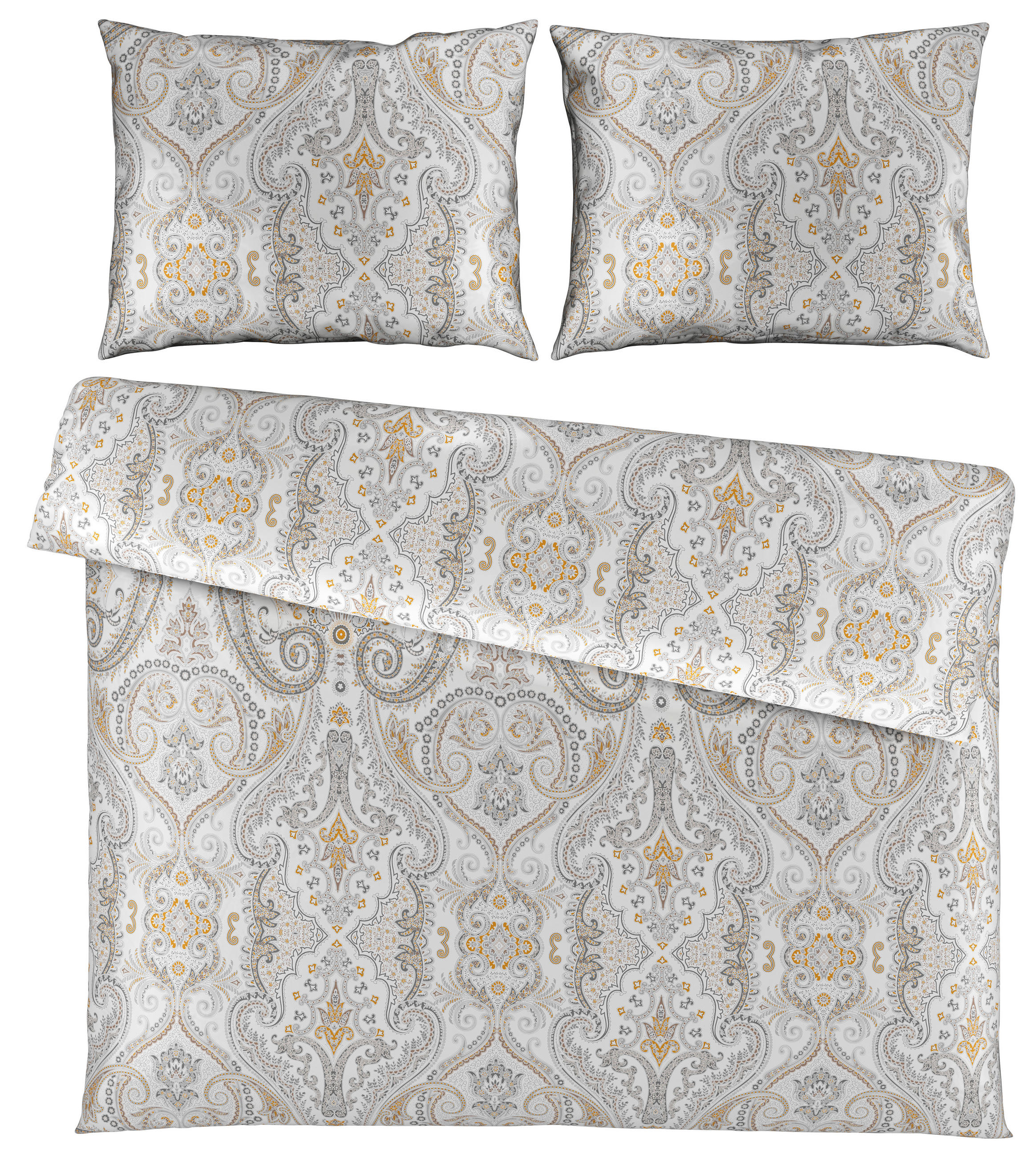 POSTELJNINA ELOISE 200/200 cm saten siva  - siva, Konvencionalno, tekstil (200/200cm) - Esposa