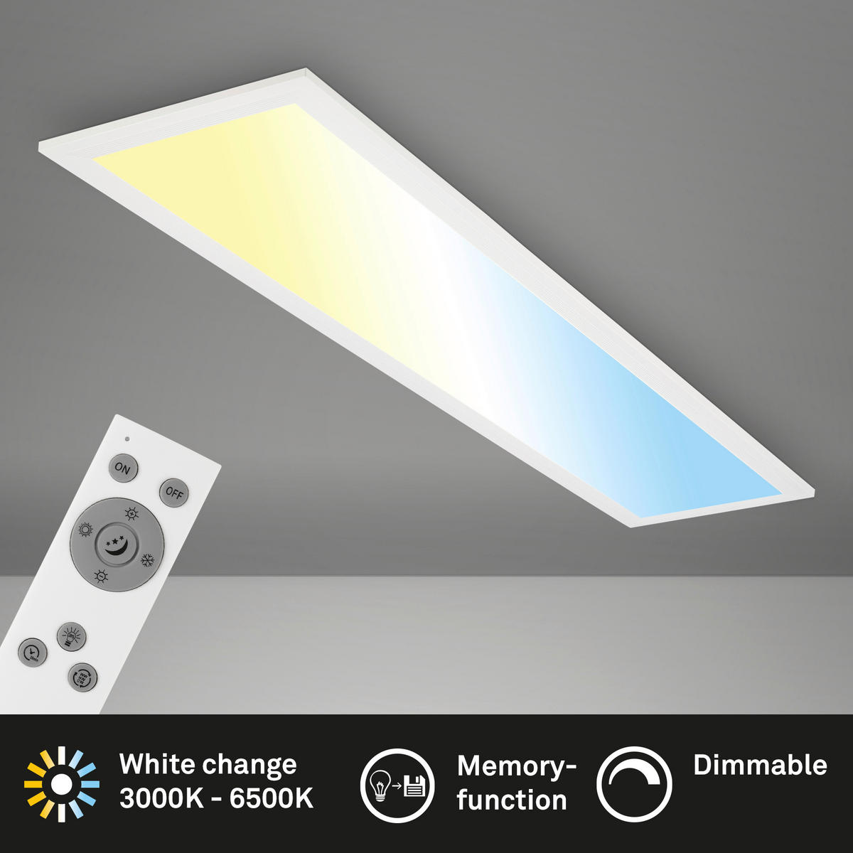 LED PANEL - bela, Trendi, plastika (78/18/6,5cm)