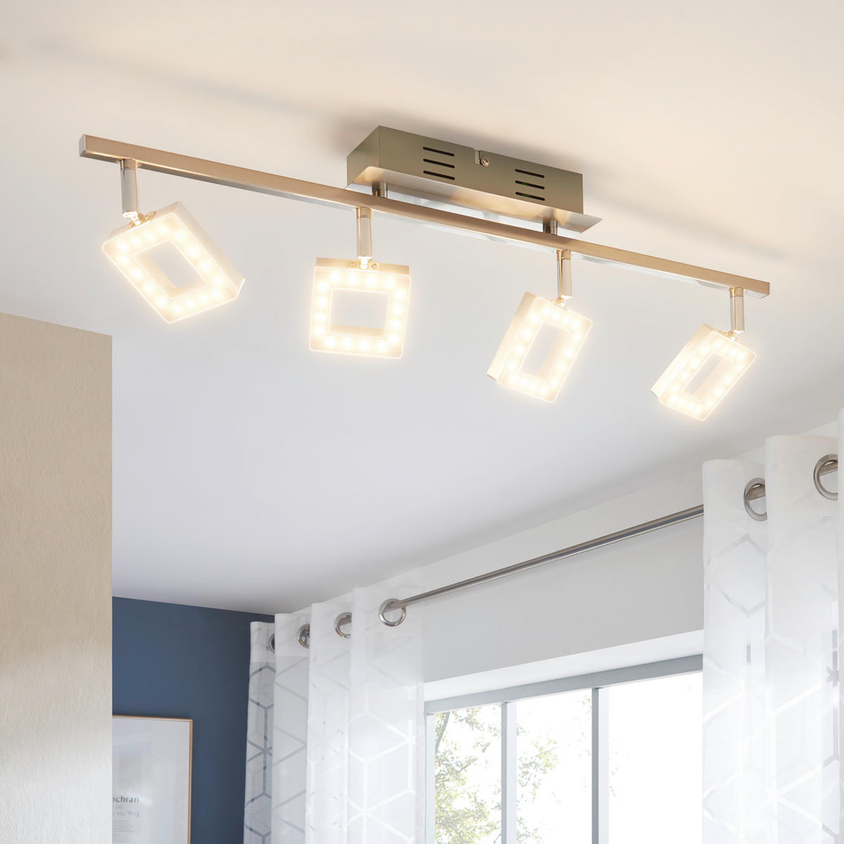 LED REFLEKTOR - alumíniumszínű/nikkelszínű, Basics, műanyag/fém (67,5cm) - Novel